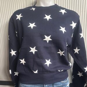 Reflex Navy Star Pattern Crew Neck Sweater